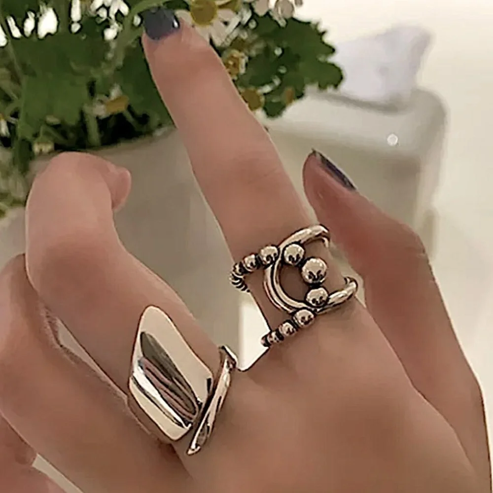Sterling Silver Minimalist Two Piece Ring Set